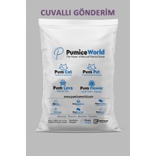 Pumice World Pum Pet Topaklaşmaz Kedi Kumu Kokusuz KALIN(1-17MM) Tane Pomza Kum-Topaklanmaz Çok Hafif 20 Litre