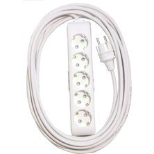 Viko 5'li Topraklı Çocuk Korumalı Grup Priz 4 Metre (Düz Fiş)