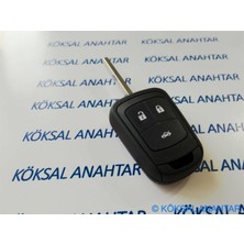 Köksal Anahtar Opel Insignia Mokka Astra J 3 Tuşlu Kumanda Kabı