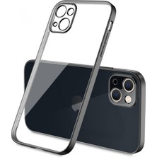 Vendas iPhone 13 Veve Serisi Renkli Kenarlı Şeffaf Soft Silikon Kılıf