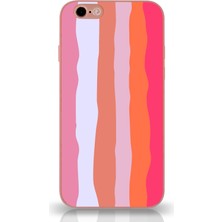 Kzy Apple iPhone 6 Plus Kapak Kamera Korumalı Cam Kılıf - Pudra