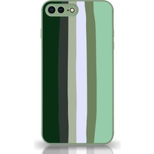 Kzy Apple iPhone 7 Plus Kapak Kamera Korumalı Cam Kılıf - Yeşil
