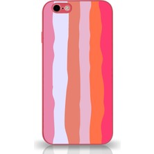 Kzy Apple iPhone 6s Plus Kapak Kamera Korumalı Cam Kılıf - Fuşya
