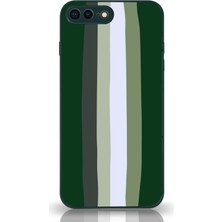 Kzy Apple iPhone 7 Plus Kapak Kamera Korumalı Cam Kılıf - Haki