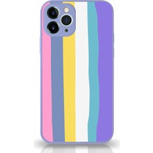 Kzy Apple iPhone 11 Pro Kapak Kamera Korumalı Cam Kılıf - Lila