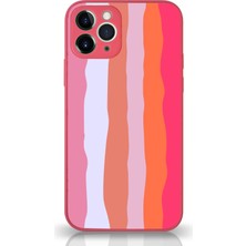 Kzy Apple iPhone 11 Pro Max Kapak Kamera Korumalı Cam Kılıf - Fuşya