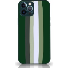 Kzy Apple iPhone 12 Pro Max Kapak Kamera Korumalı Cam Kılıf - Haki