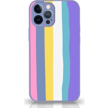 Kzy Apple iPhone 12 Pro Max Kapak Kamera Korumalı Cam Kılıf - Lila