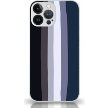 Kzy Apple iPhone 13 Pro Max Kapak Kamera Korumalı Cam Kılıf - Beyaz Mavi