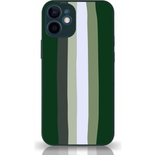 Kılıfmania Apple iPhone 12 Mini Kapak Kamera Korumalı Cam Kılıf - Haki