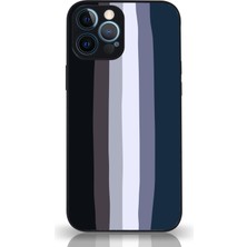 Kılıfmania Apple iPhone 12 Pro Max Kapak Kamera Korumalı Cam Kılıf - Siyah Mavi