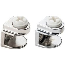 Ayder Metal Cam Raf Tutucu Pimli 5 mm Nikel (5 Adet )