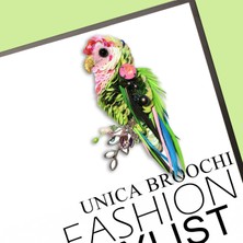 Unica Brooche Papağan Broş