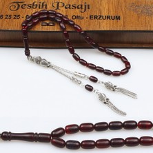 Tesbih Pasajı Bilek Boy Ateş Kehribar Tesbih