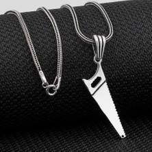 Tesbih Sepetim Testere Tasarımlı 925 Ayar Gümüş Kolye