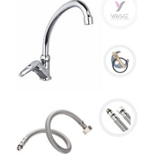 Yayke Mermerden Tekli Aç Kapa Mix Evye Lavabo Bataryası