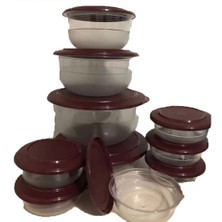 Tupperware Kristalin Set 10'lu Kırmızı Kapak
