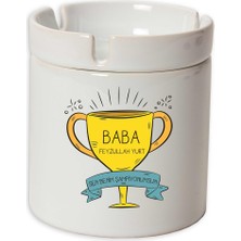 Hediye Rengi Isme Özel Seramik Küllük - Sen Benim Şampiyonumsun