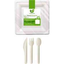 Roll-Up Doğa Dostu Ekolojik Yemek Seti 6 Kişilik 26cm