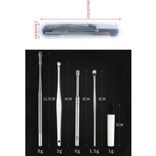 Epazzar 2 Adet Paslanmaz Çelik Kulak Bakım Temizleme Seti 6 Parça Paslanmaz Çelik Kit 2 Adet