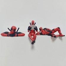 Tfoeys Figür Deadpool 3'lü Aksiyon Figürü Oturan ve Yatan Deadpool Q Versiyonu Mini Bebekler 3-5.5 cm (Yurt Dışından)