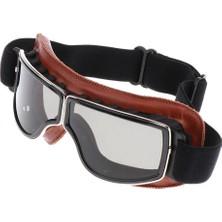 Stshop Vintage Siyah Lens Motosiklet Binme Goggle Harley Kask Pilot Sürme Için (Yurt Dışından)