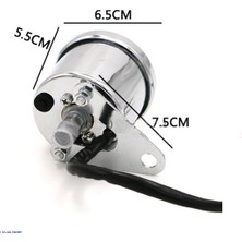 Stshop 12 V 65 mm Mavi Kırmızı LED Araba Motosiklet Kamyon Elektronik Yağ Yakıt Ölçer (Yurt Dışından)