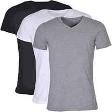 Katmirra Tutku 3'lü Erkek Beyaz Ribana V Yaka Fanila