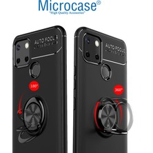 Microcase Realme C25S Focus Serisi Yüzüklü Kılıf - Siyah