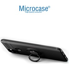 Microcase Realme C25S Focus Serisi Yüzüklü Kılıf - Siyah