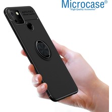 Microcase Realme C25S Focus Serisi Yüzüklü Kılıf - Siyah