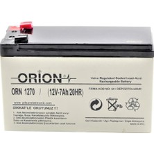 Orion ORN1270 12V 7Ah Bakımsız Kuru Akü T2 Soket