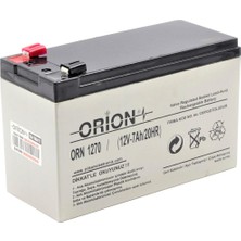 Orion ORN1270 12V 7Ah Bakımsız Kuru Akü T2 Soket