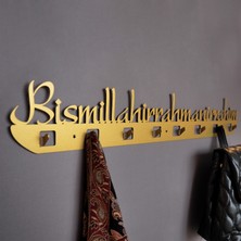 Wall Art İstanbul Besmele Metal Duvar Askılık - Metal Tablolar - Dini Tablolar - WAMH092