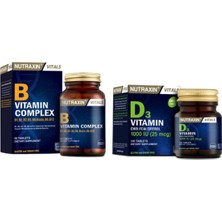 Nutraxin Vitamin ve Mineral Takviyesi D3 Vitamini 120 Tablet + B Vitamini 60 Tablet