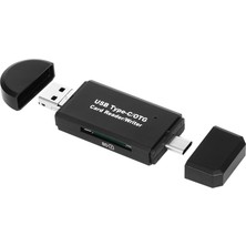 KKmoon Yüksek Hızlı USB Mikro USB Tip-C / Otg Kart Okuyucu