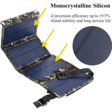 KKmoon USB Solar Charger 20W Taşınabilir Güneş Paneli - Siyah (Yurt Dışından)