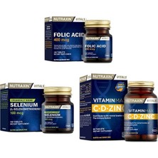 Nutraxin Folic Acid 400 Mcg + Selenyum 100 Mcg + C-D-Zinc 60 Tablet