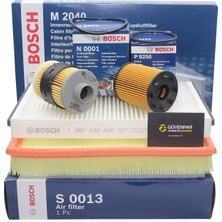 Bosch Opel Astra H 1.3 Dizel Motor Bakım Filtre Seti (Tırnaklı Tip Yağ Filtresi) Bosch Marka