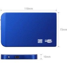 Techmaster 2.5'' Inç Sata Plastik HDD Kutusu Harddisk Kutu USB 2.0 DD-110 Siyah