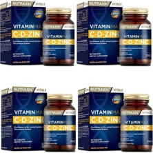 Nutraxin Tek Tablette C Vitamin D Vitamin ve Çinko Içeren Vitamin Max 60 Tablet*4 Adet