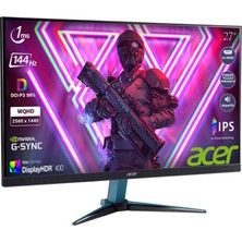 Acer VG272UP 27" 144 Hz 1ms (HDMI+Display) G-Sync QHD IPS Monitör UM.HV2EE.P01