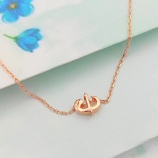 925 Gümüş Gümüş Minimal Elif ve Vav Model Kolye 925 Ayar