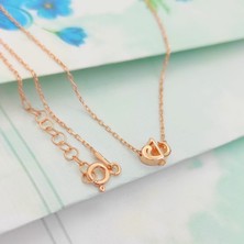 925 Gümüş Gümüş Minimal Elif ve Vav Model Kolye 925 Ayar