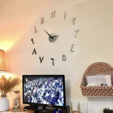 Otantik Dekoratif 3D Duvar Saati Pleksi Ayna