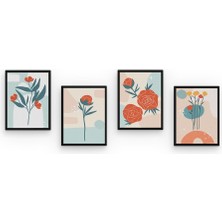 Hero Tasarım Çiçek 4 Parça Mdf TABLOTGTB1211