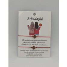 Morey Kırmızı Ipli  Örgülü El Yapımı 2li Arkadaş Bileklik