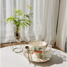 Three Beans 2 Adet Fransız Çay Bardağı ve Dailer Set Porselen Çay Potu Teacup Coaster Kahve Kupa Seti Ev Teaware Setleri Coffeeware | Teacups (Yurt Dışından)