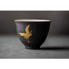 Three Beans Tangpin Seramik Çay Fincanı Uçan Vinç Porselen Kupası Çin Kung Fu Kupası Drinkware 50ML | Teacups (Yurt Dışından)