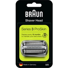 Braun 3 Serisi Tıraş Makinesi Yedek Başlık 32S (Gümüş)